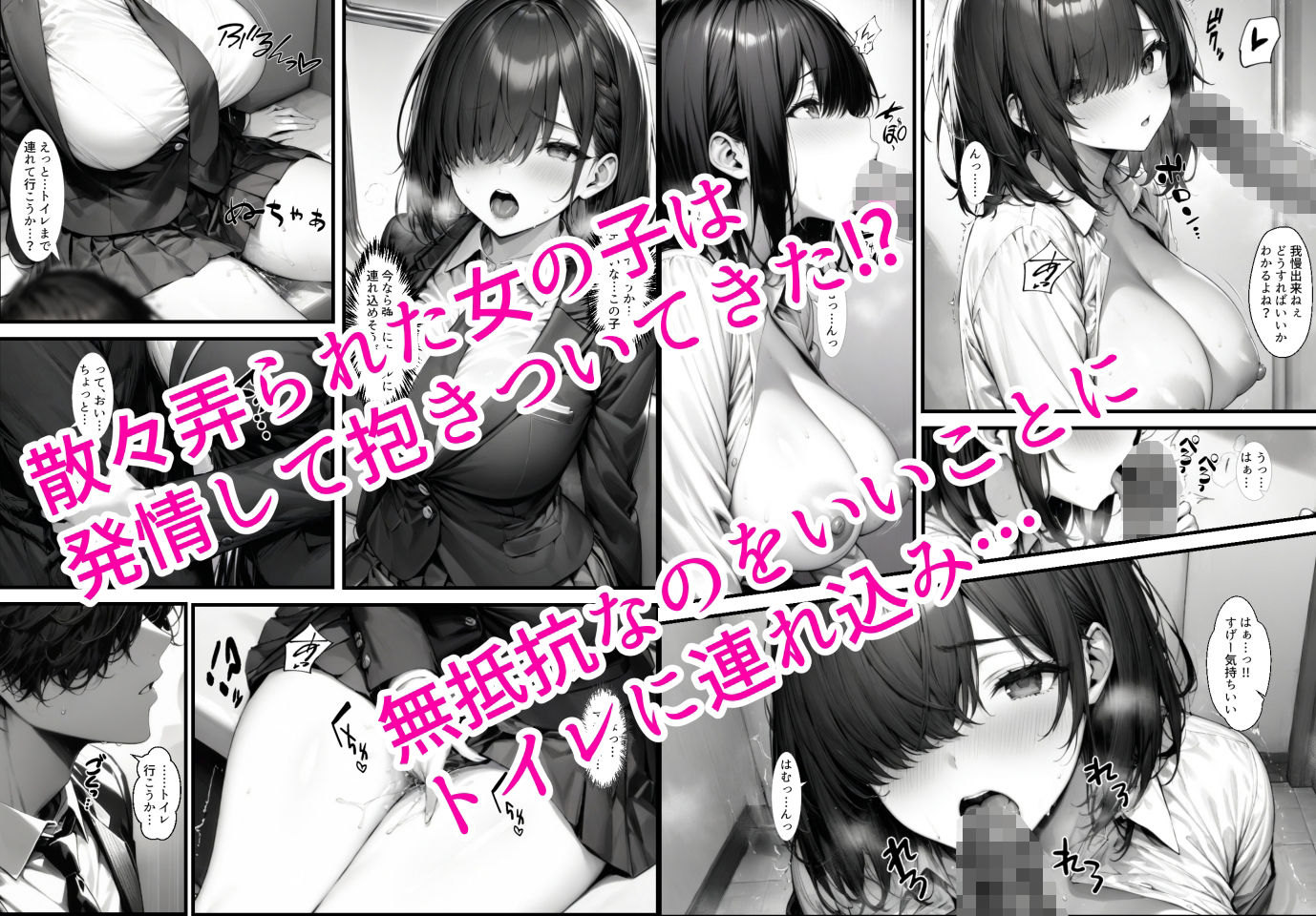 サンプル画像2:オッサンに痴●されていた無口な巨乳陰キャを助けたら…(雪月花) [d_507682]