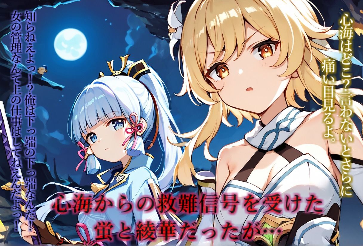 サンプル画像5:【原〇】山賊討伐で催〇に敗北した哀れな少女達（心海、蛍、綾華）(きなこもっち) [d_507882]