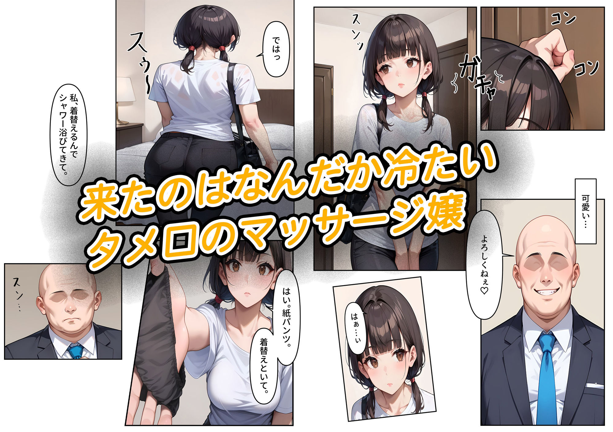 サンプル画像2:冷たいマッサージ嬢は僕のデカチンにご執心(しらかばさん) [d_509417]