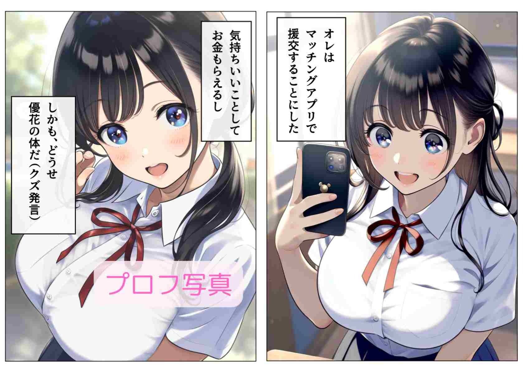サンプル画像6:もし、性欲MAXの男子がクラスの巨乳清楚JKに憑依したら(シコリの森) [d_509772]