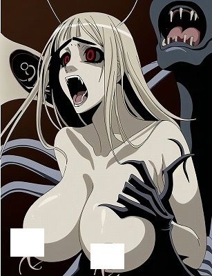 サンプル画像3:地獄絵図（285枚）: 恐怖！化け物に背後から抱きつかれ絶叫する巨乳美女 005 （サブタイトル:母乳も噴き出す恐怖感/パラパラ漫画）(MUTANTITS) [d_510077]