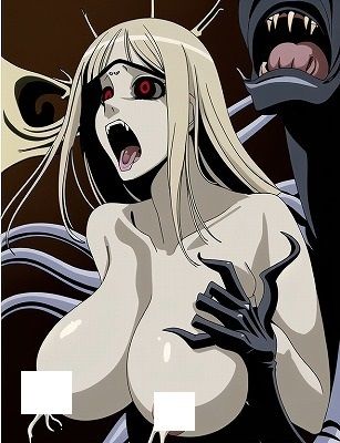 サンプル画像4:地獄絵図（285枚）: 恐怖！化け物に背後から抱きつかれ絶叫する巨乳美女 005 （サブタイトル:母乳も噴き出す恐怖感/パラパラ漫画）(MUTANTITS) [d_510077]