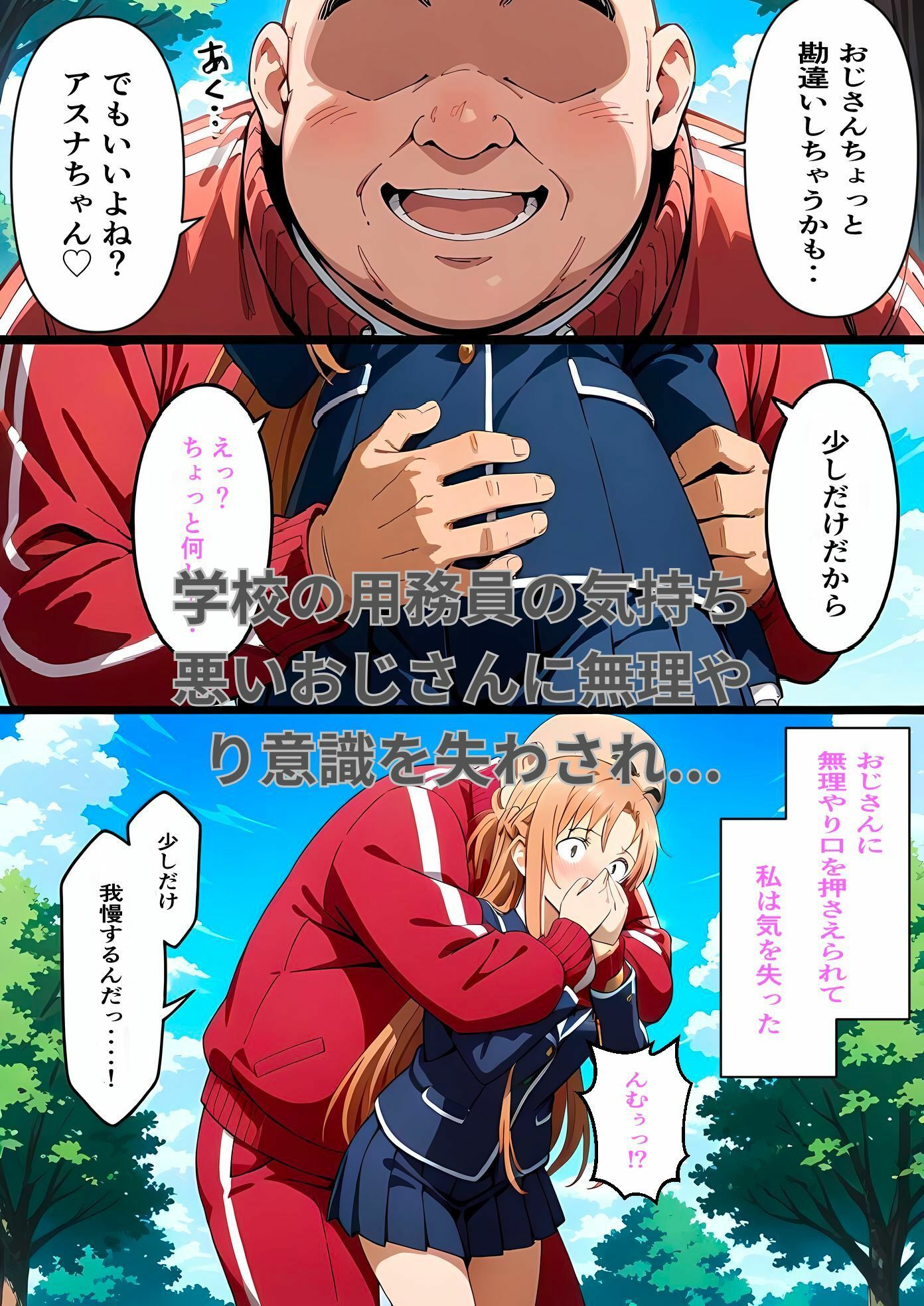 サンプル画像1:きもおじさんにペットにされて寝取られた結城明日奈(はやふ) [d_512341]