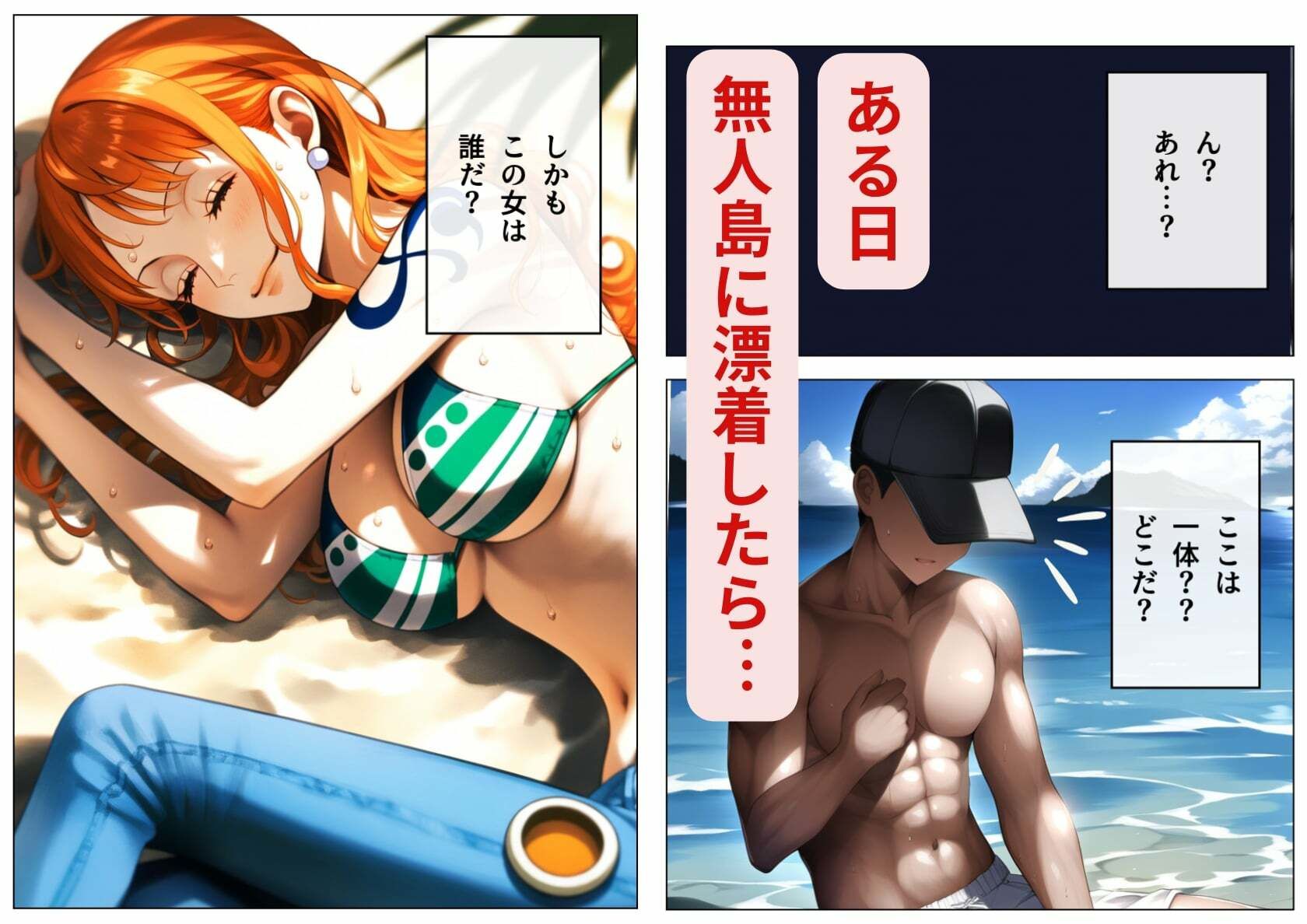 サンプル画像1:航海士と無人島で2人きりのエロサバイバル性活(シコリの森) [d_512588]