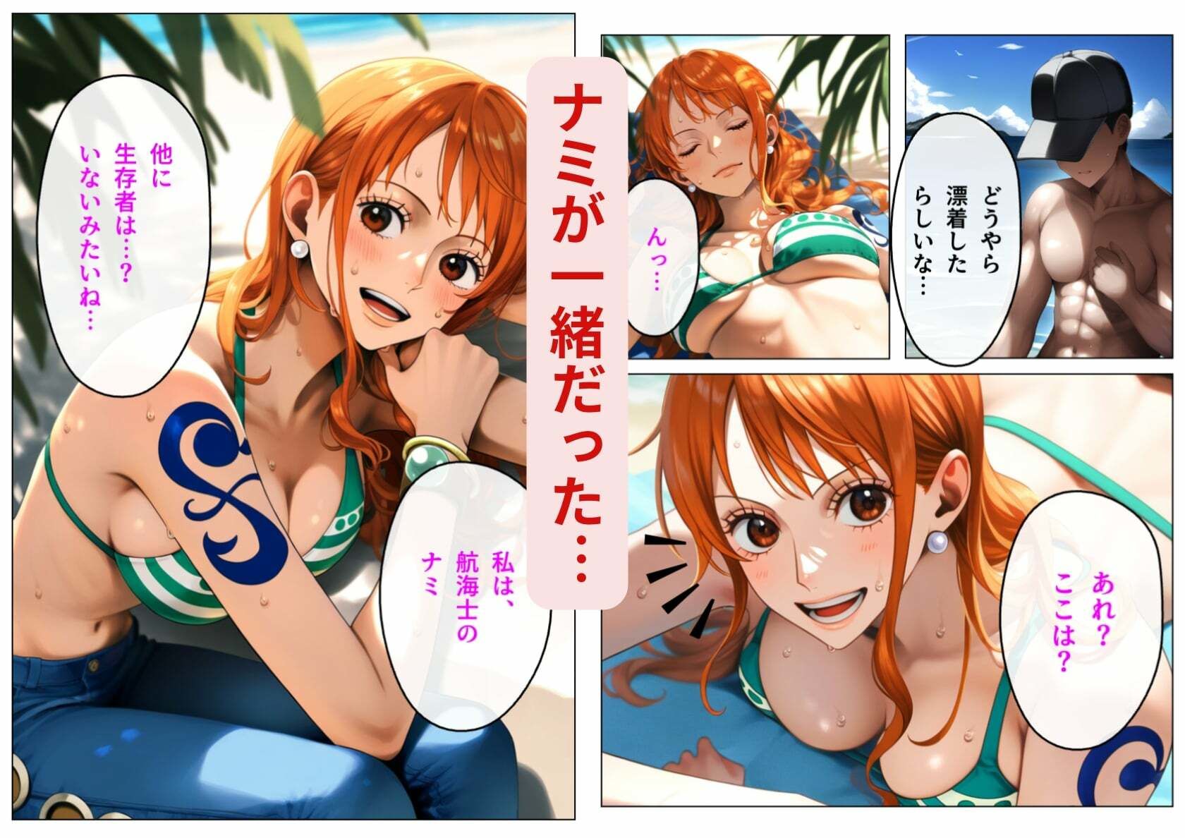 サンプル画像2:航海士と無人島で2人きりのエロサバイバル性活(シコリの森) [d_512588]