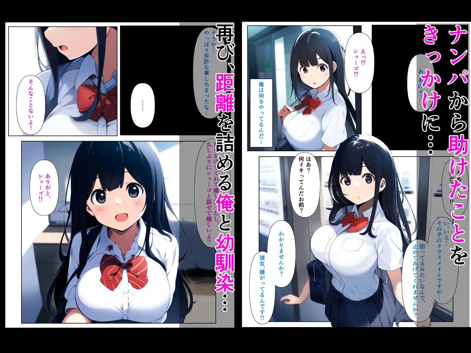 サンプル画像3:ボーイッシュだった幼馴染が黒髪ムチムチ巨乳JKに成長したので、らぶらぶえっちする話(ぬぽぬぽらぼ) [d_513656]