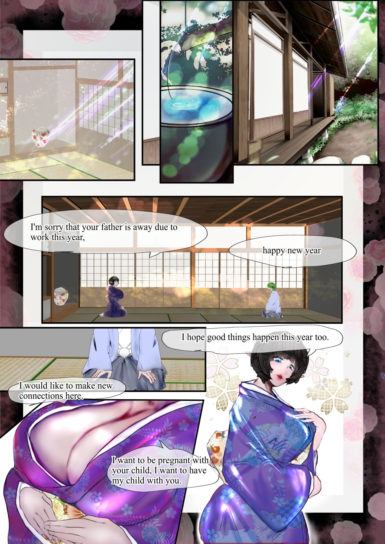 サンプル画像3:Beautiful mother elf wearing a kimono （English）(ゼロレベユウシャ) [d_513661]