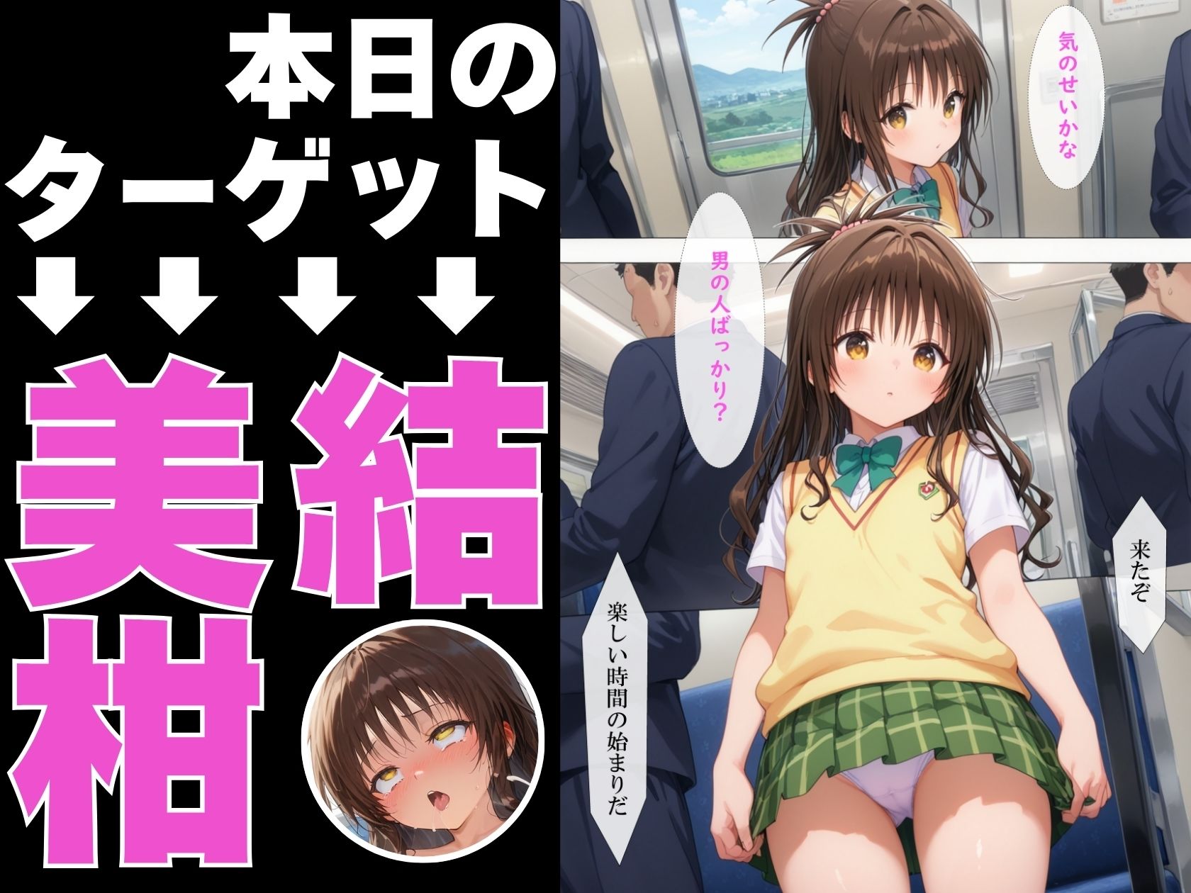 サンプル画像2:調教ヒロイン 結〇美柑 編 電車でオス達に痴〇されてメスにされました(がじゅまる工房) [d_513975]