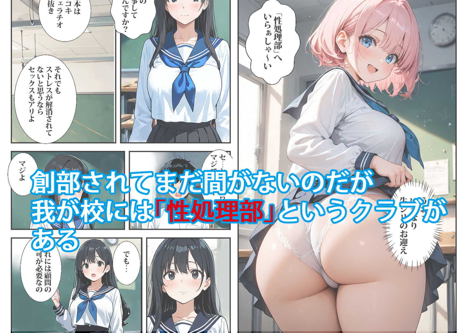 サンプル画像1:桃色学園「性処理部」(東京漫画研究所) [d_516480]