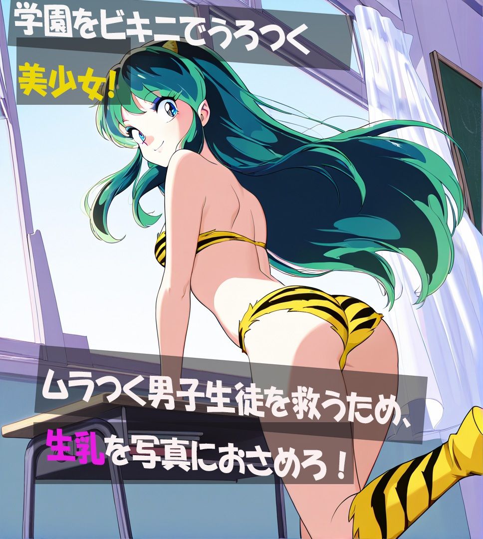 サンプル画像1:【Photographerアカツキ・ジンの仕事】トラ柄ビキニ美少女の生乳をカメラにおさめろ！(自宅のカフカ) [d_517874]