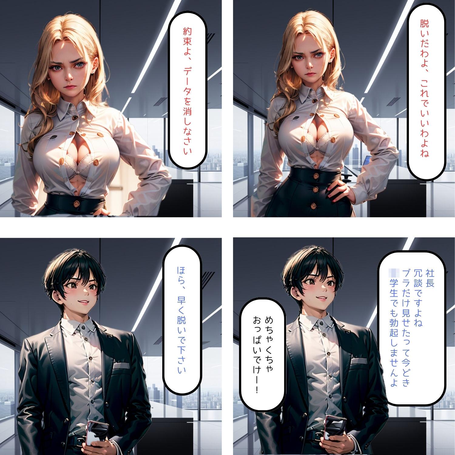 サンプル画像2:底辺社員の俺が、強気な女社長の弱みを握ってイラマ制圧に成功した話(イラマイケル) [d_519100]