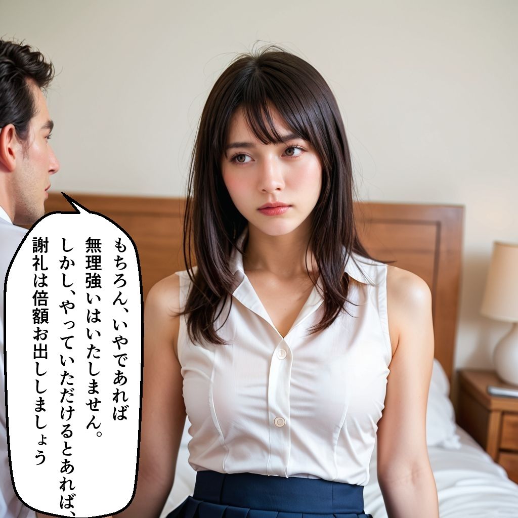 サンプル画像3:大人の声の収録バイト〜迫真の声を求められた女子大生【セリフ付き画像集】(AI美エロ) [d_519157]