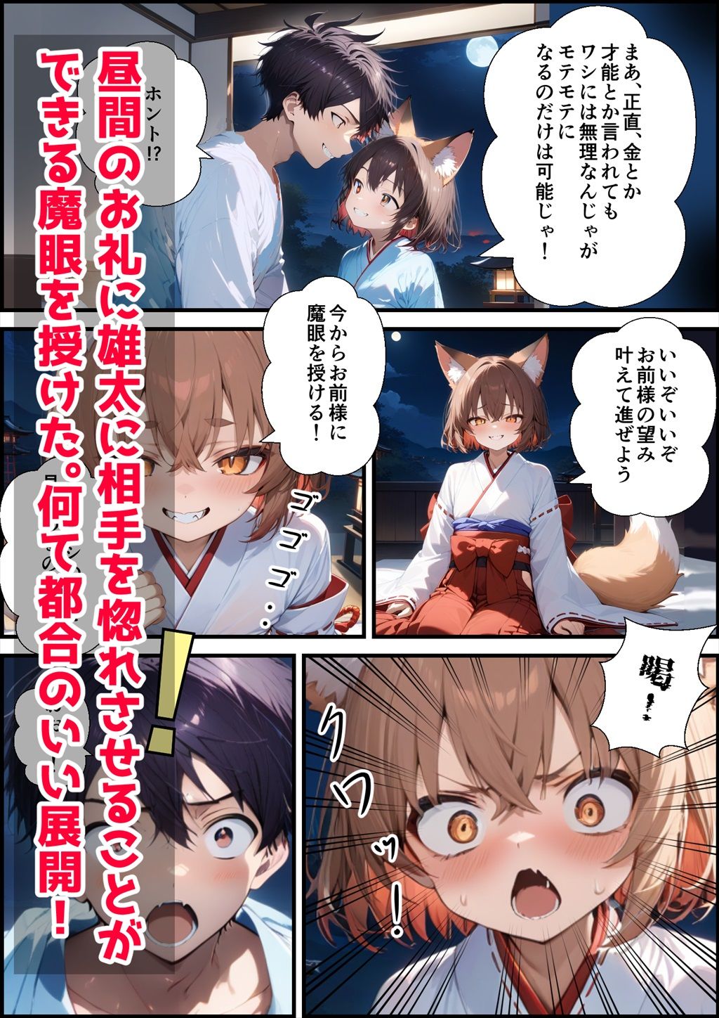 サンプル画像3:狐を助けて手に入れた催●魔眼の件(鮫島猛) [d_520880]