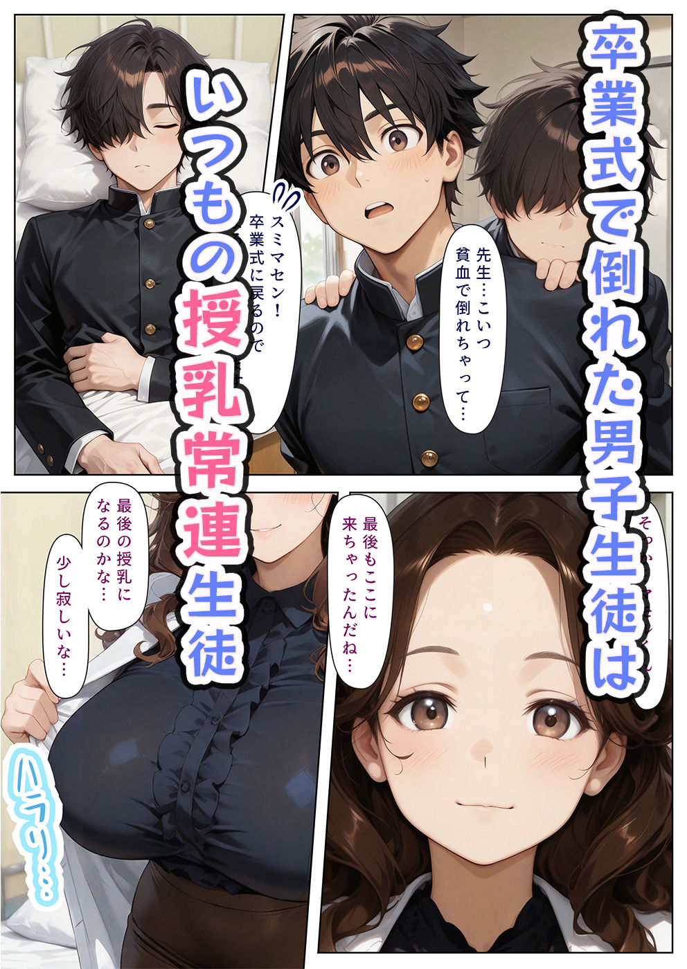 サンプル画像2:授乳保健室【卒業編酔いどれセンチメンタルはちゃめちゃセックス】(にゃぷそでぃ) [d_521631]