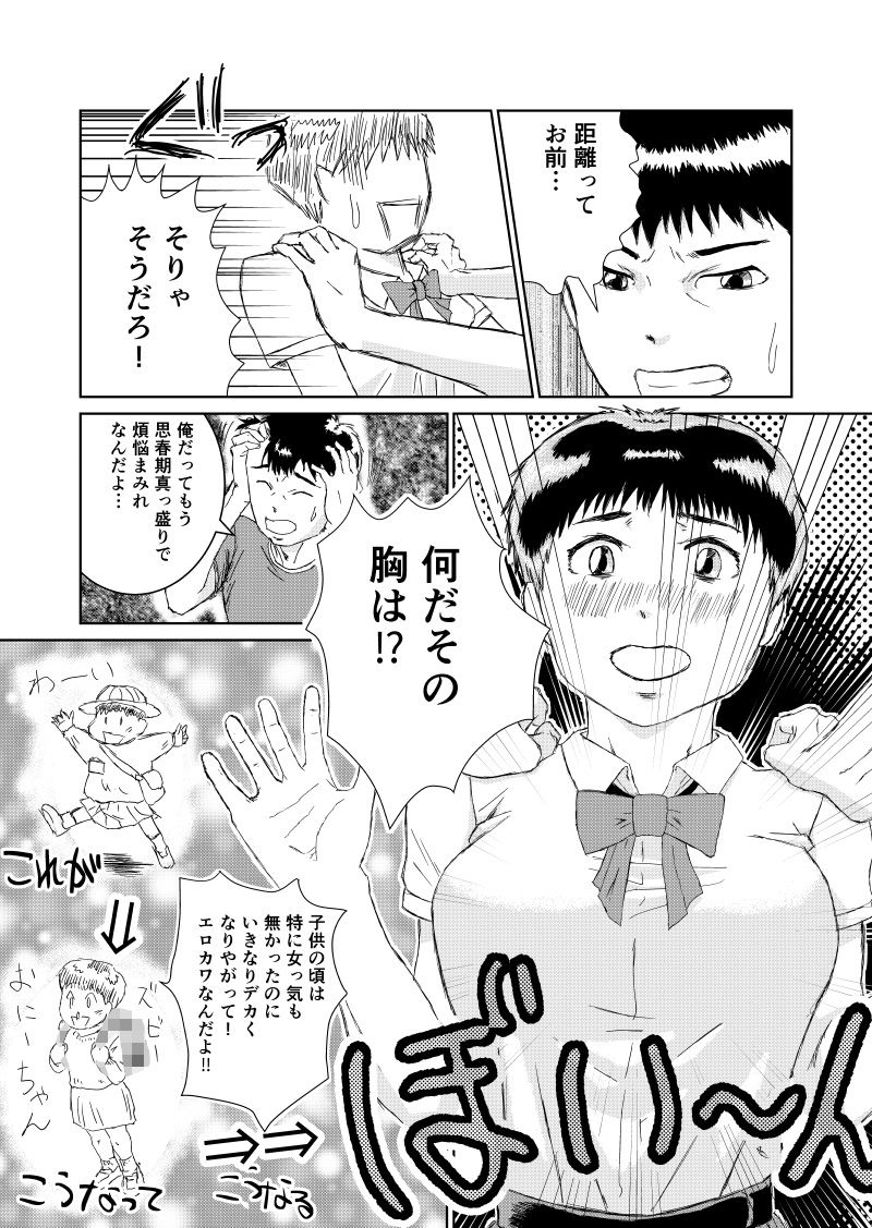 サンプル画像2:いもうとにオナニーが見つかってたいへんだ(ばーすとんまがじん) [d_522084]