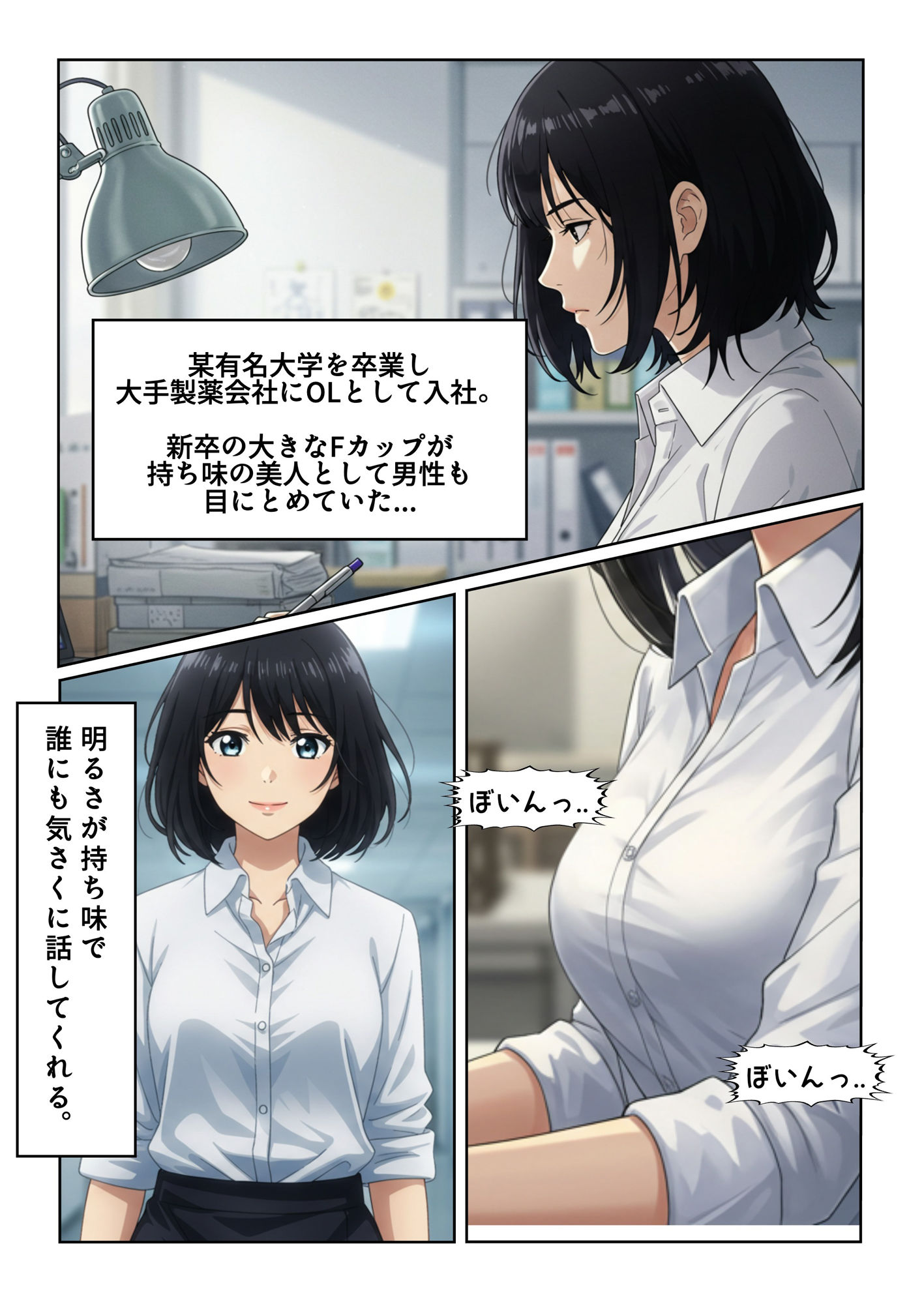 サンプル画像1:新卒22歳のFカップOLが部長に女子更衣室で犯●れる・・「私が採用したんだよ..」漫画＋イラスト＋音声特集(瞬間サファイア出版) [d_523112]