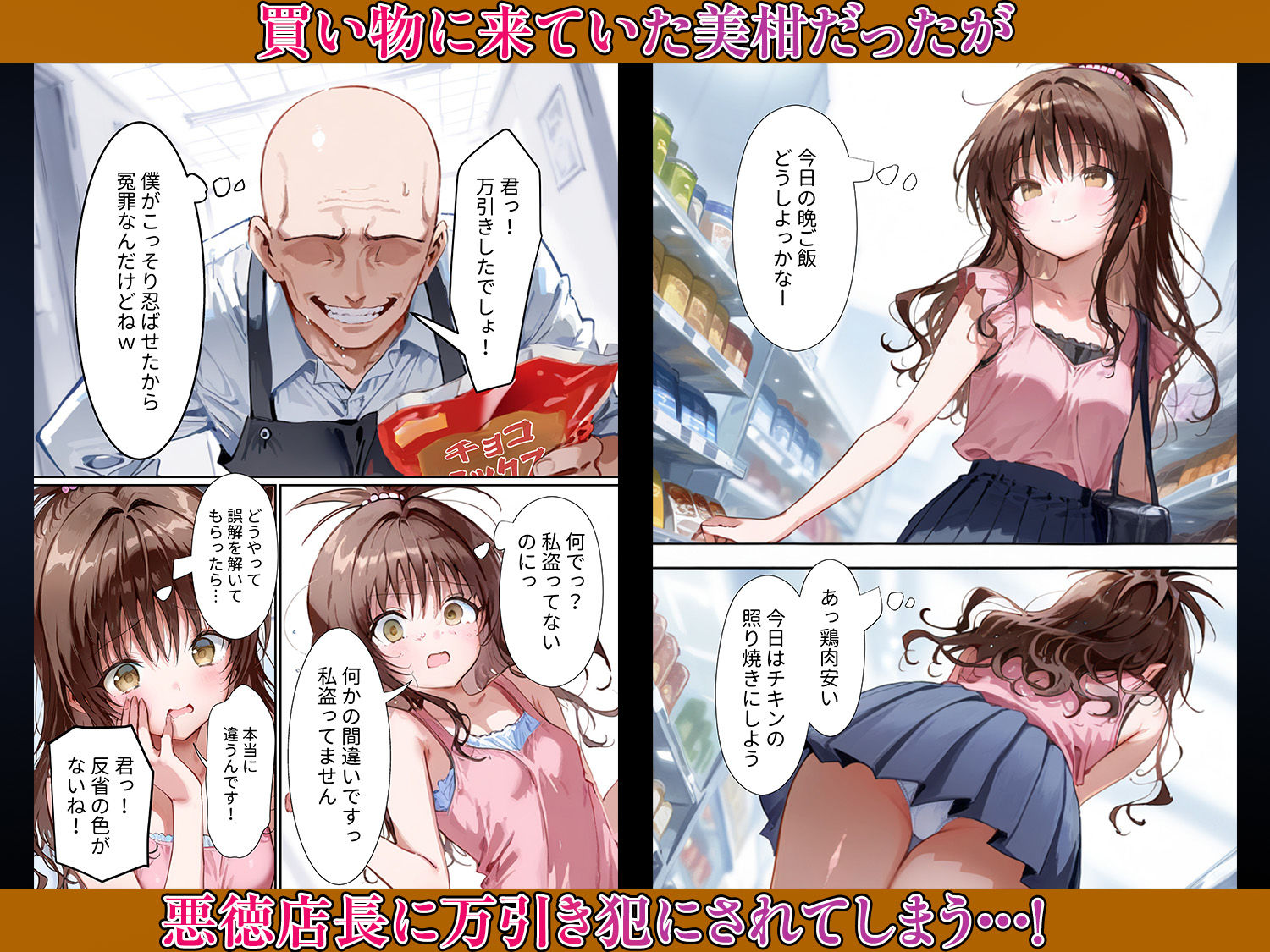 サンプル画像1:裏ビデオ 美柑編 万引き疑惑をかけられ身体で許してもらいました(ももまろ) [d_523620]