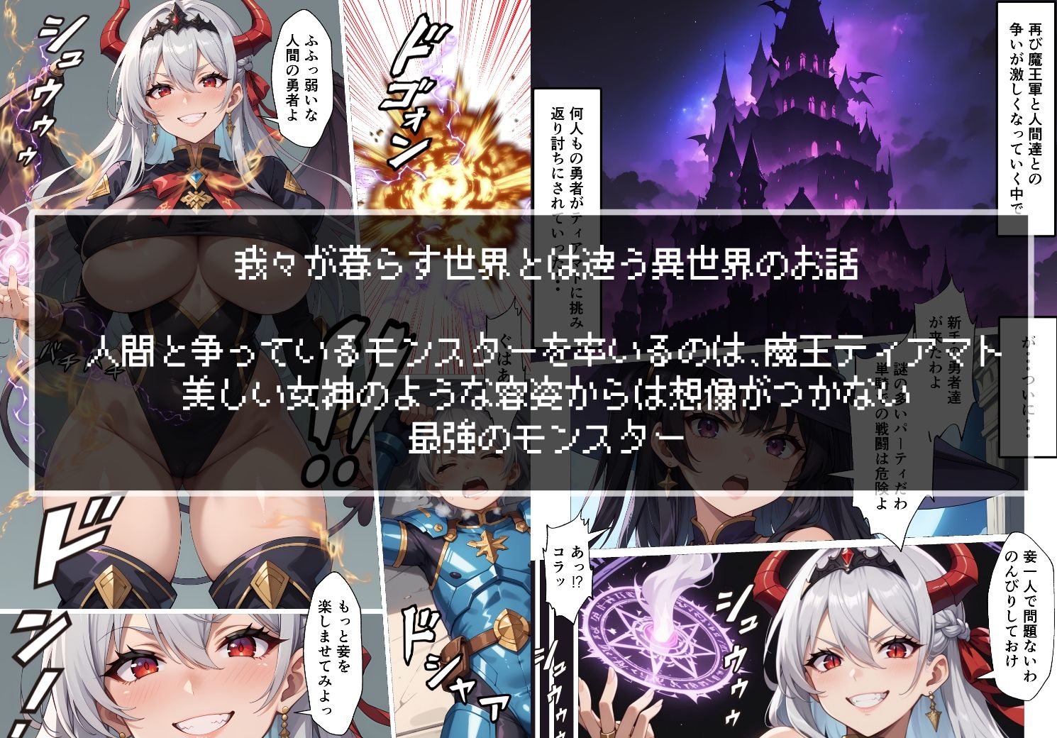 サンプル画像3:魔王がムチムチエロボディだったので 仲間モンスターに堕ちるまで中出しピストンで種付けしまくった話(IM) [d_523647]