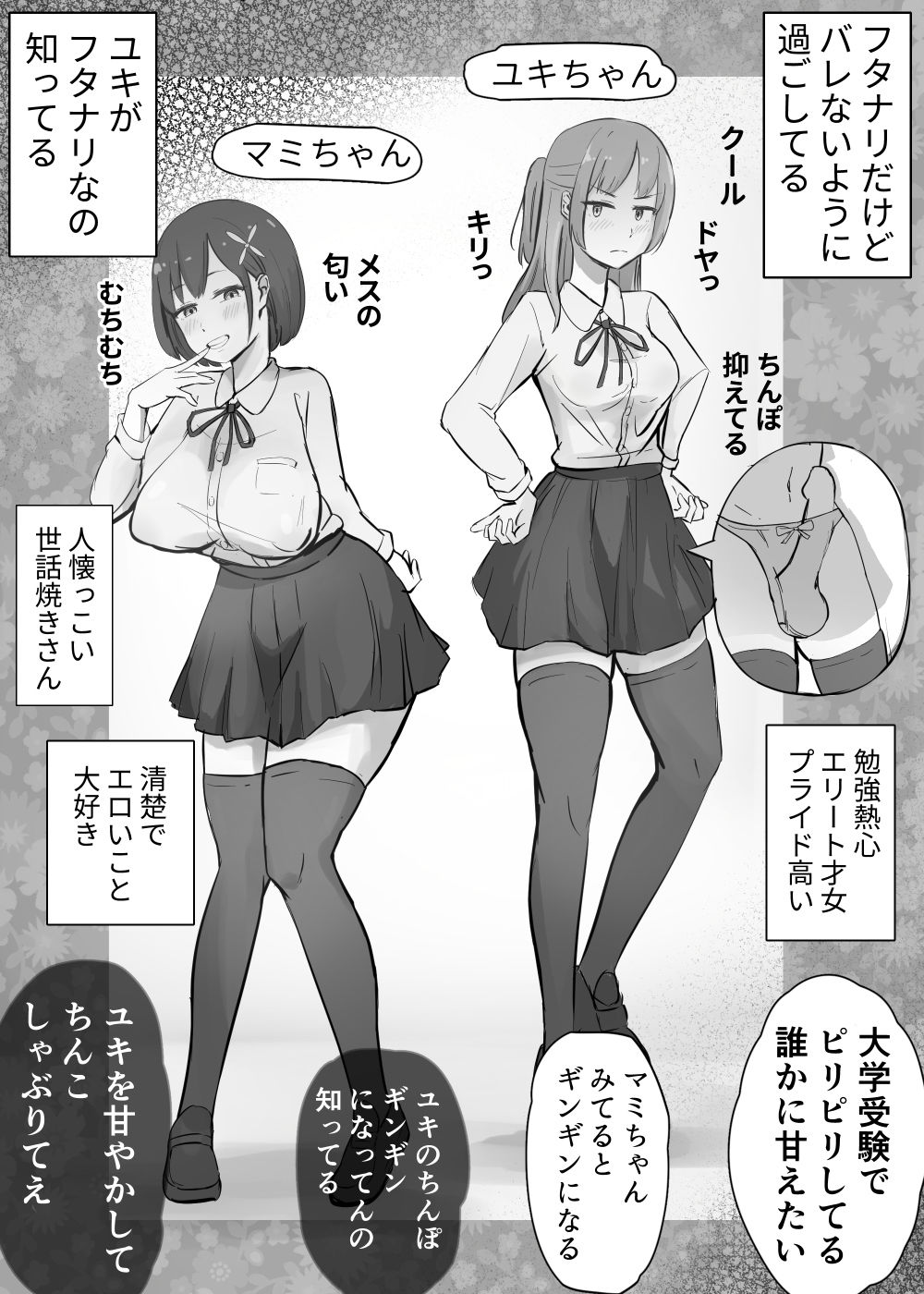 スケベな清楚がツンデレふたなりを誘惑してデレさせるの画像1