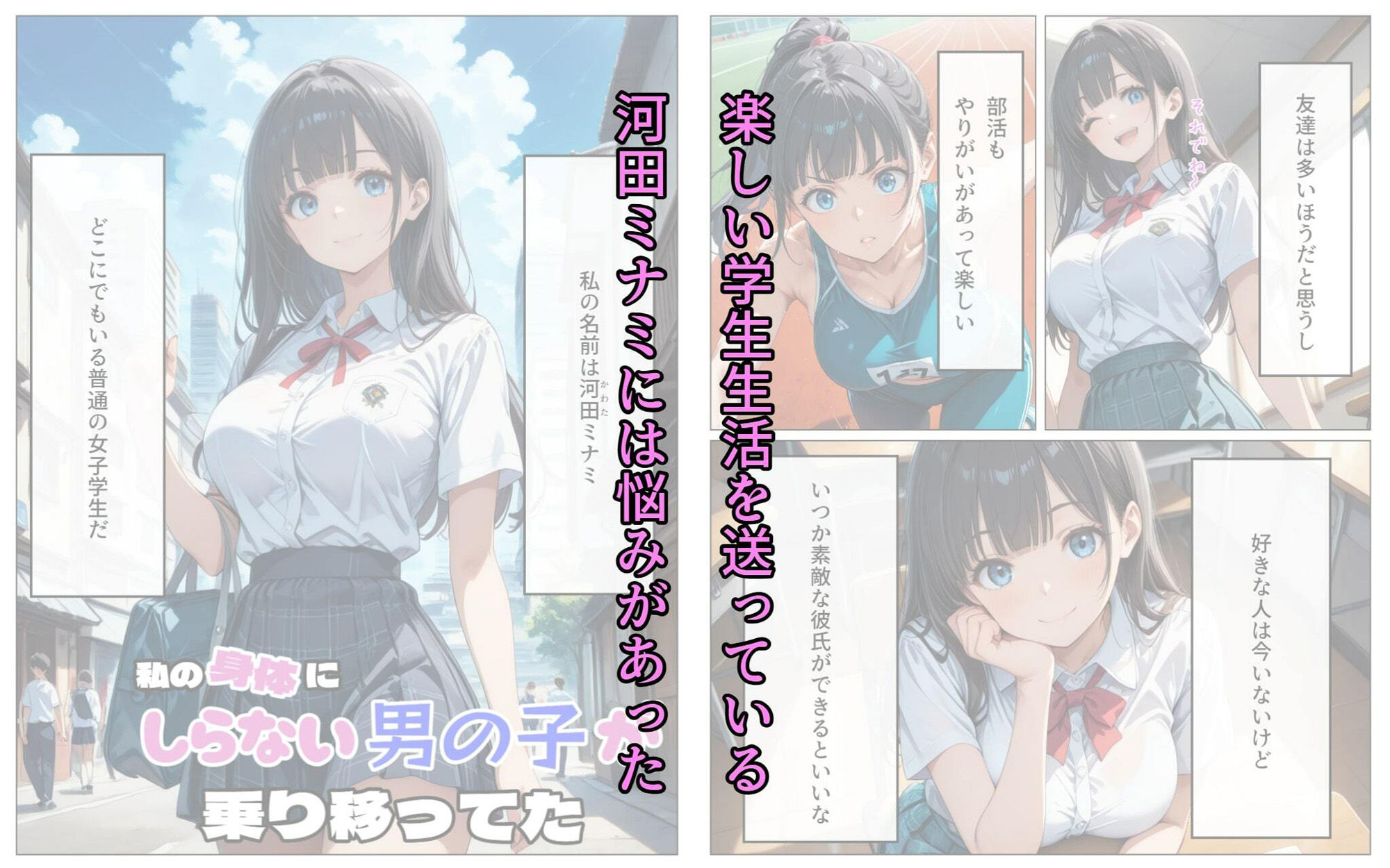 サンプル画像2:私の身体に知らない男の子が乗り移ってた(浴衣のしのぎ) [d_526281]