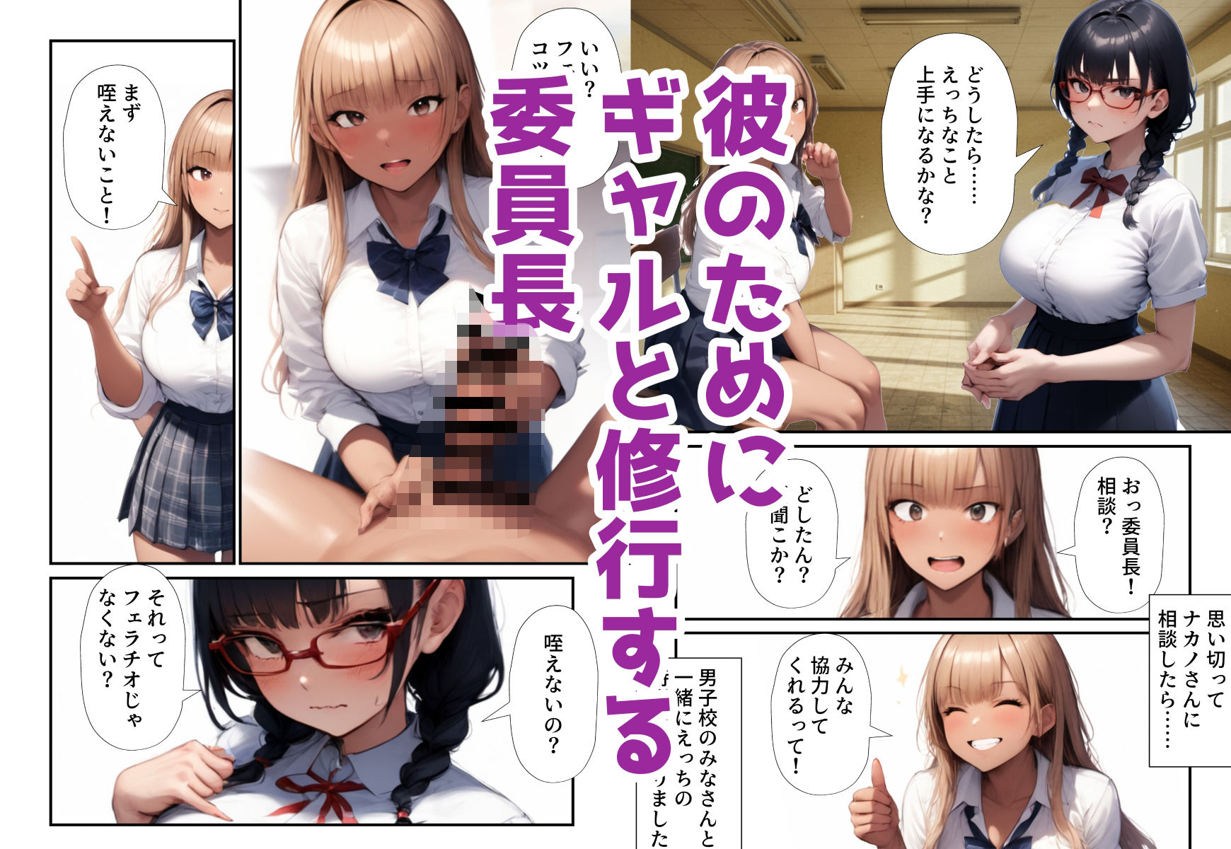 ギャルと委員長の放課後おまんこ当番!のサンプル画像 6