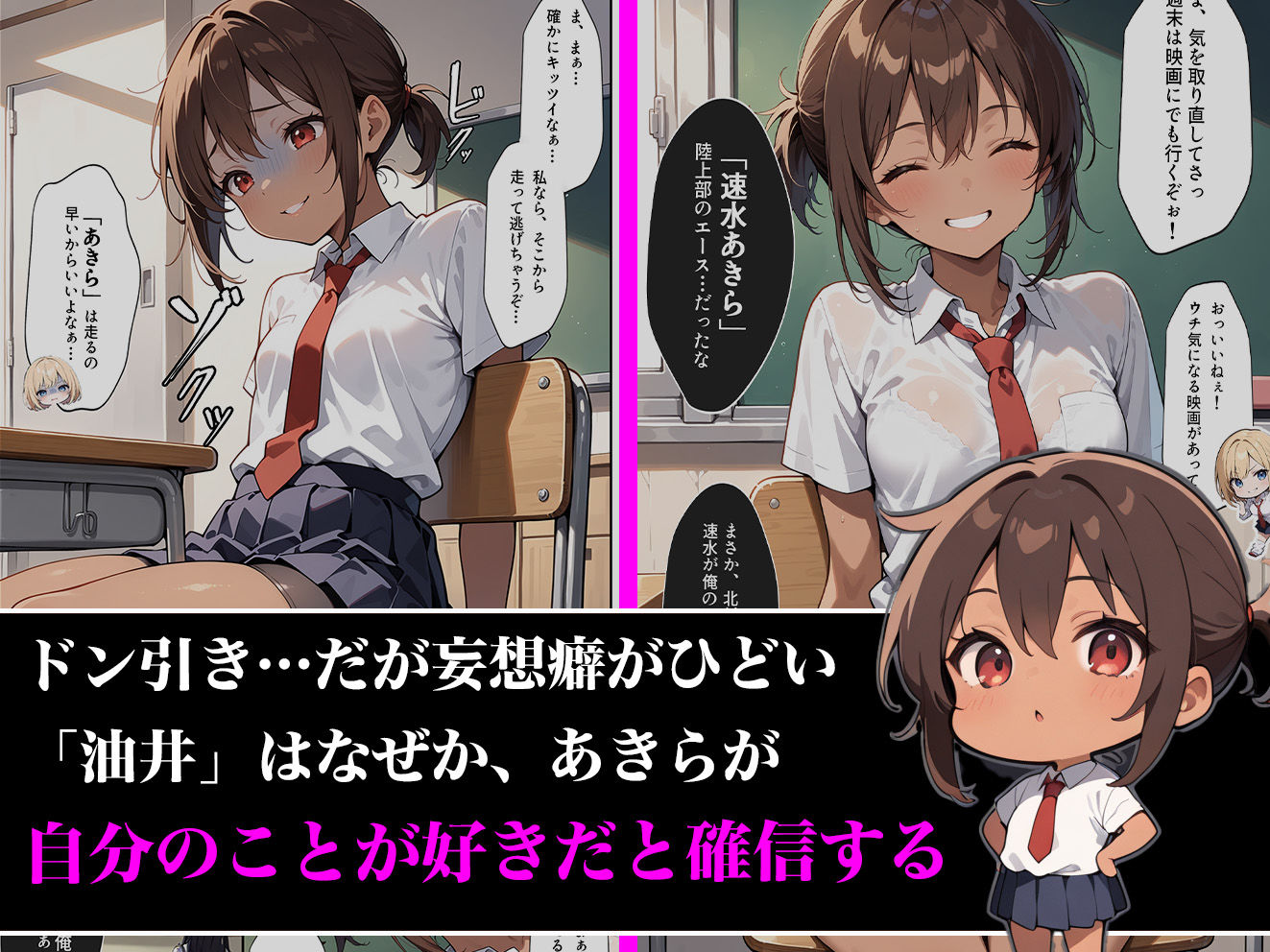 サンプル画像2:俺の前だとド変態になる陸上部の後輩の話(aiもみむ出版) [d_529385]