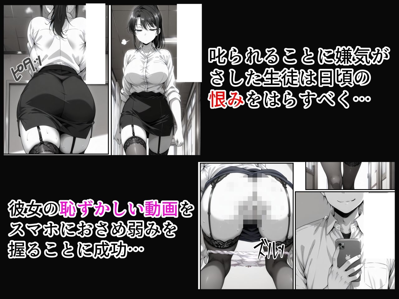 サンプル画像2:生徒指導の爆乳・デカ尻女教師（28）の弱みをにぎり生ハメ絶頂させた話(STUDIO WASABI) [d_532863]