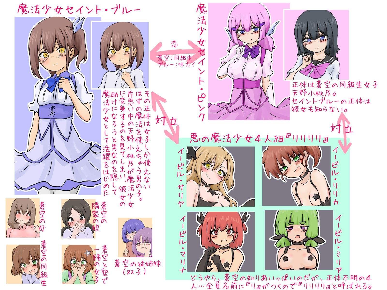 サンプル画像1:大ピンチ！オス（♂）バレ魔法少女！セイント・ブルー -男バレし全世界中継で短小包茎おち◎ちんをぴゅっぴゅ射精されちゃう-(赤面少女) [d_534819]