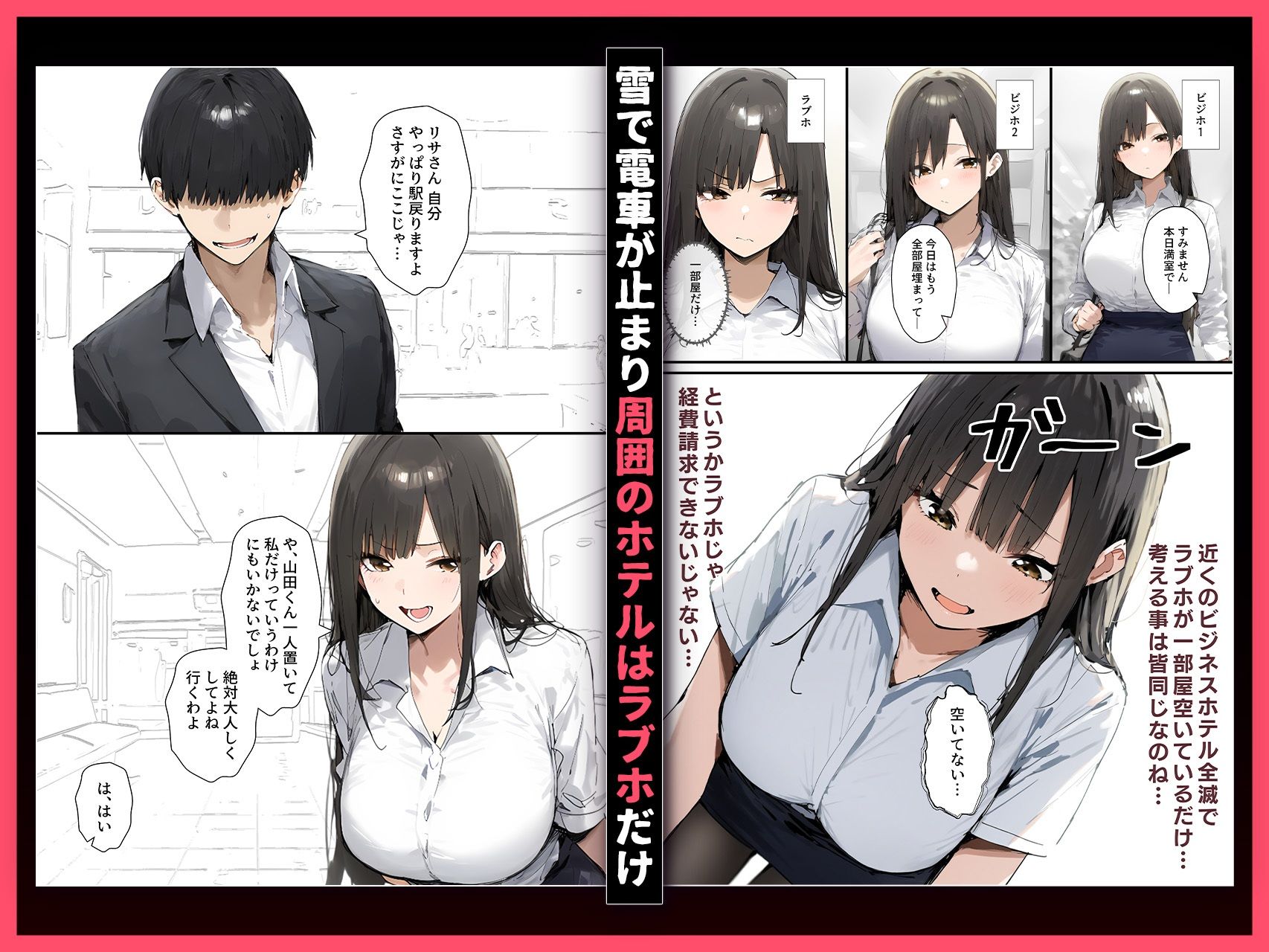 会社の先輩(既婚者)と出張したら雪で帰宅できずラブホ同室した話の画像2