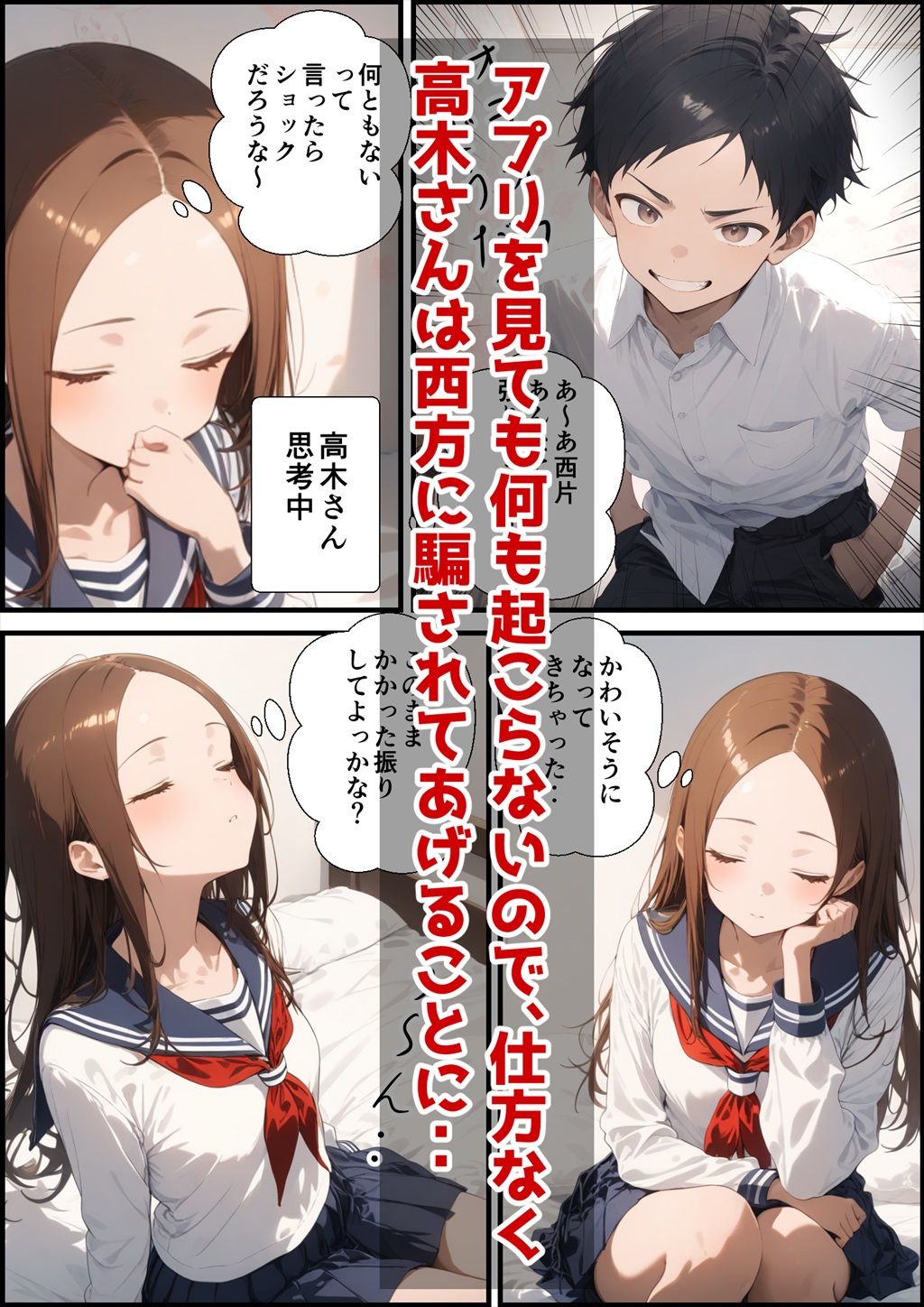 サンプル画像2:高木さんは催〇アプリを信じない(鮫島猛) [d_536482]