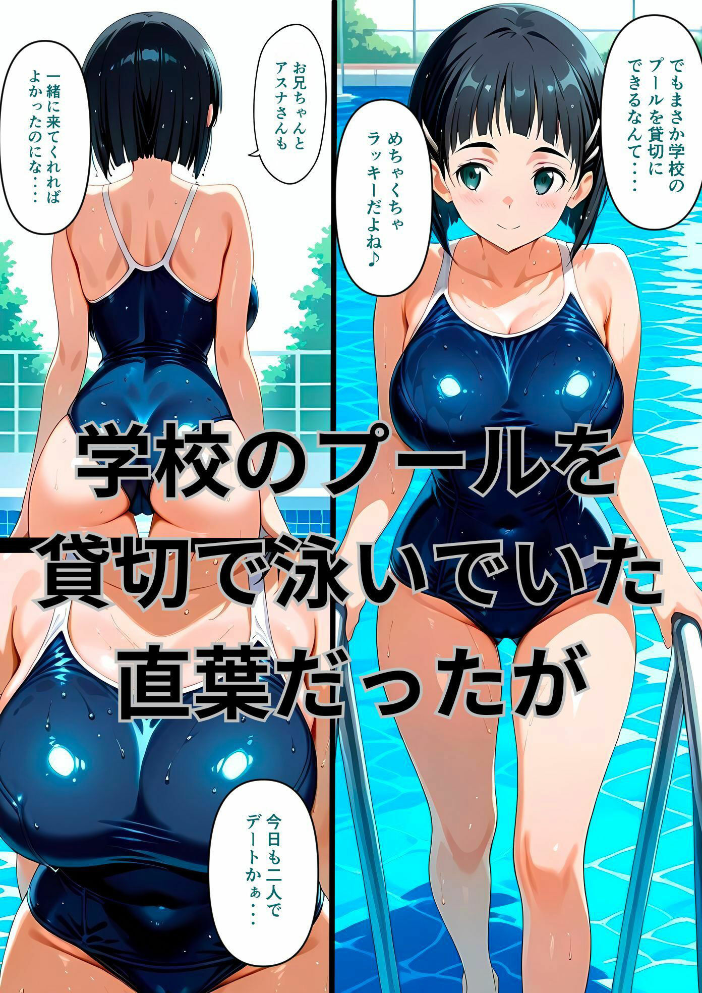 きもいおじさんにエッチな水着を着せられやりたい放題されて快楽堕ちした桐ヶ谷◯葉の画像1