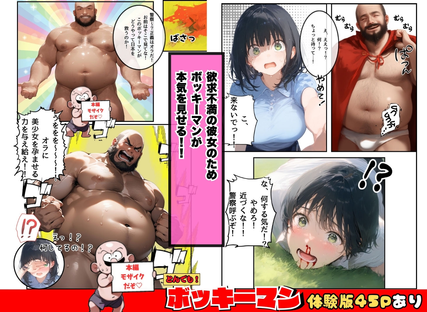 サンプル画像6:とんでも！ボッキーマン。〜彼氏の前で彼女を寝取ってボッキー！の巻〜(種付け出版) [d_537676]