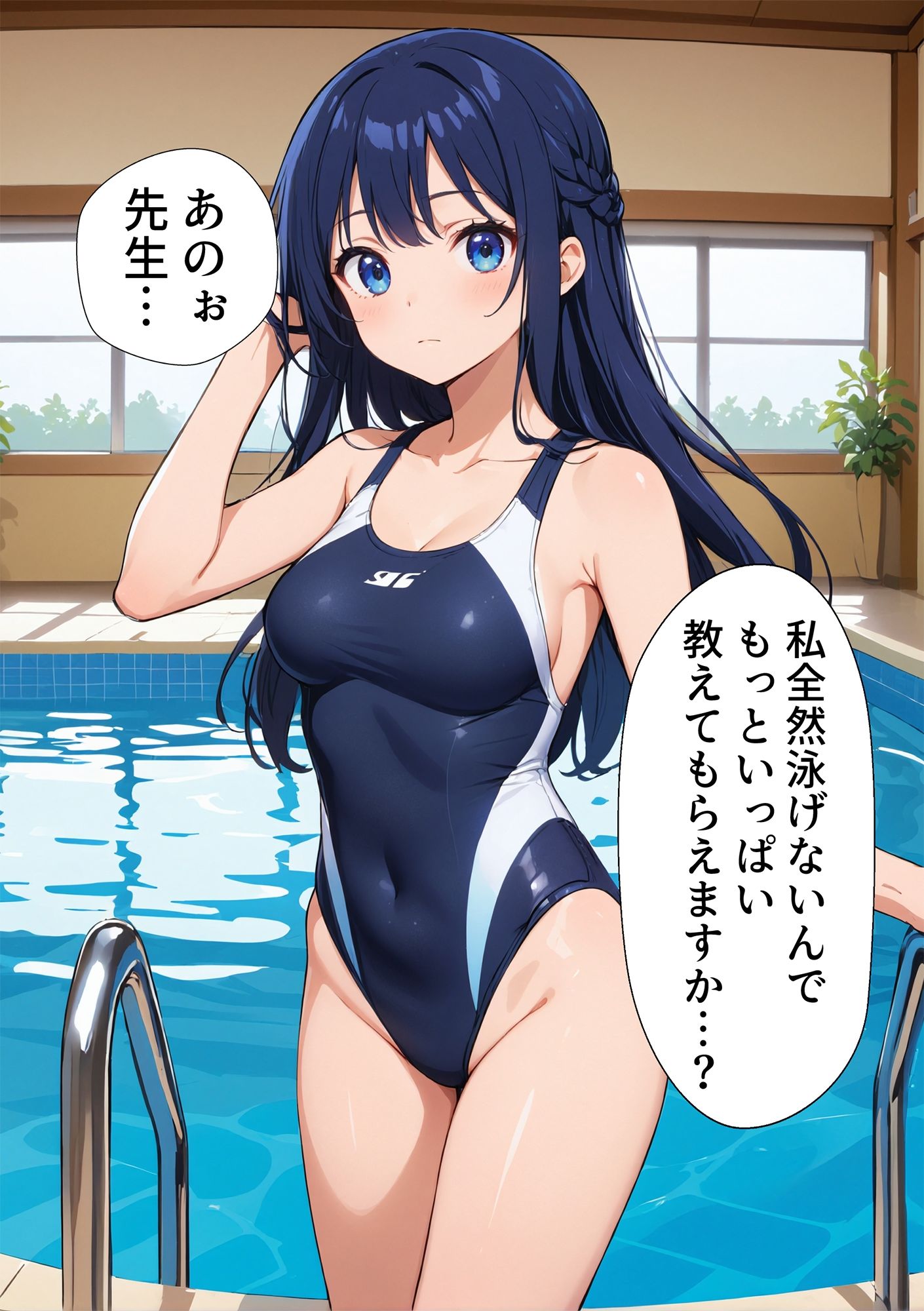 水泳コーチのスパルタ指導でエロいところまで教えちゃう【即堕ち2コマ】のサンプル画像 6