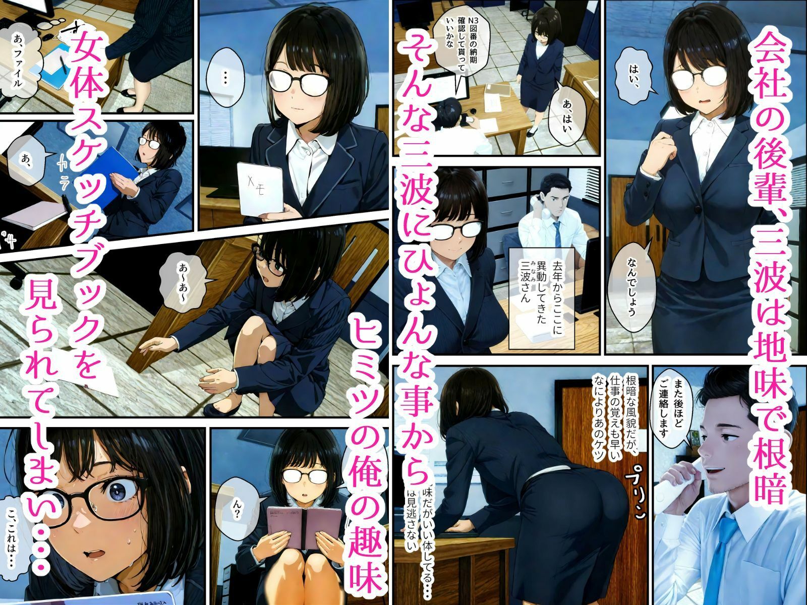 サンプル画像3:地味でオタクな後輩とエロ漫画を作ることになったんだが(アヤカシノイチ) [d_539453]