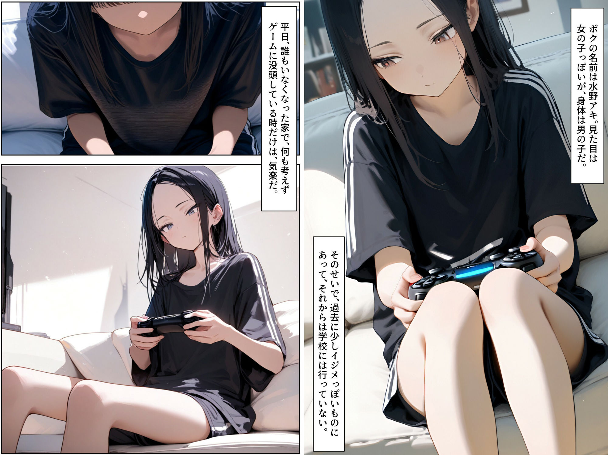 サンプル画像1:女装男子のJKハーレム生活(電脳戯画) [d_542550]