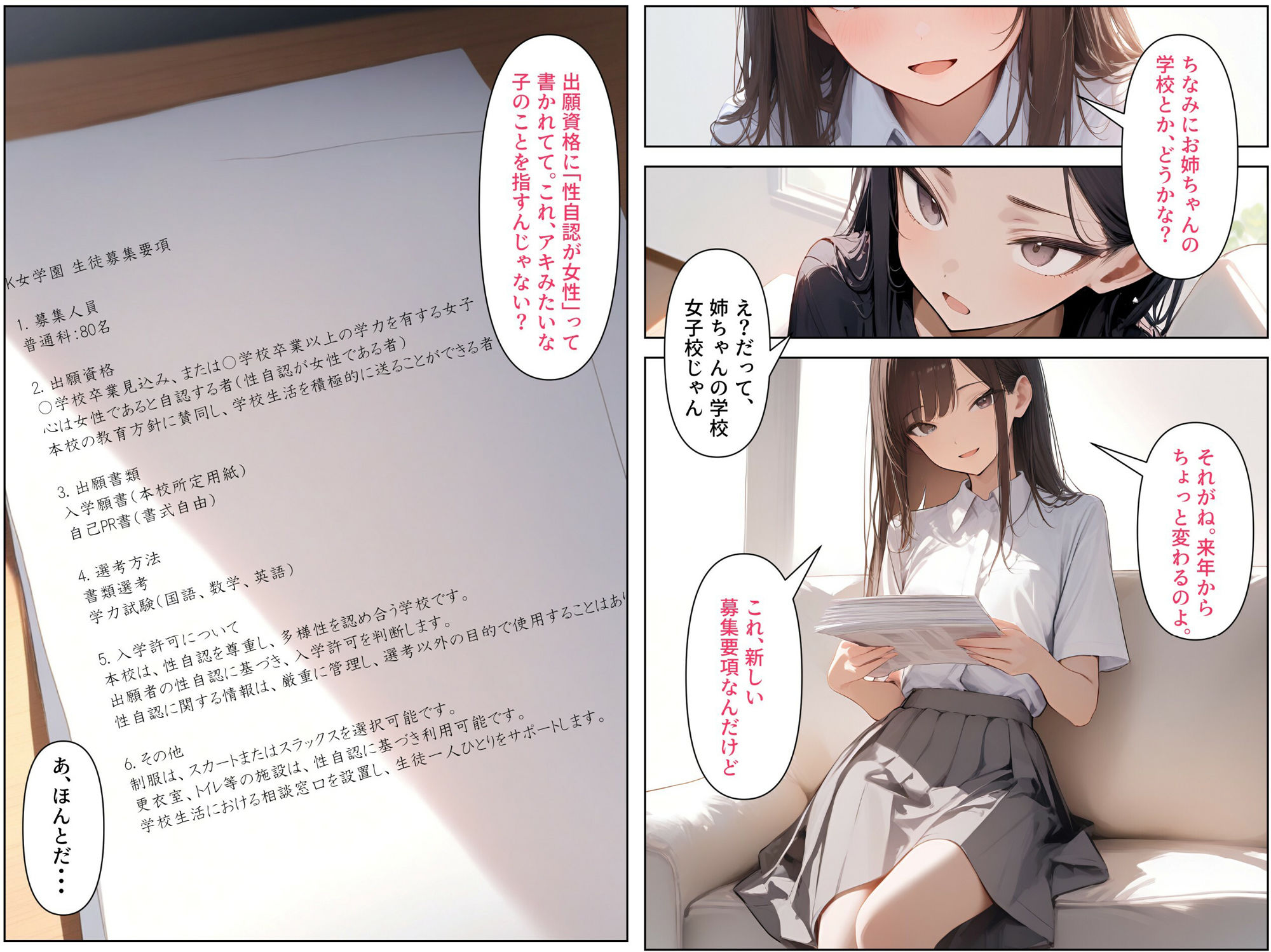 サンプル画像2:女装男子のJKハーレム生活(電脳戯画) [d_542550]