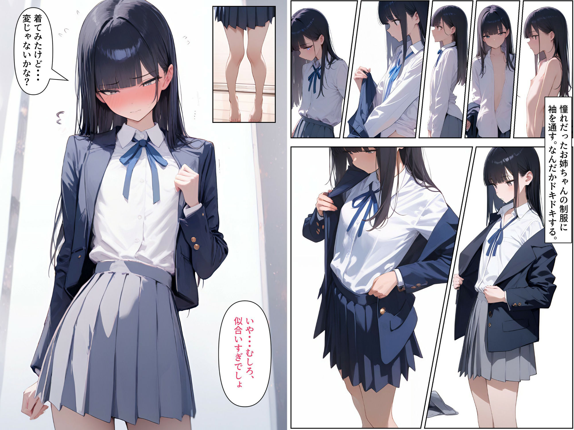 サンプル画像3:女装男子のJKハーレム生活(電脳戯画) [d_542550]