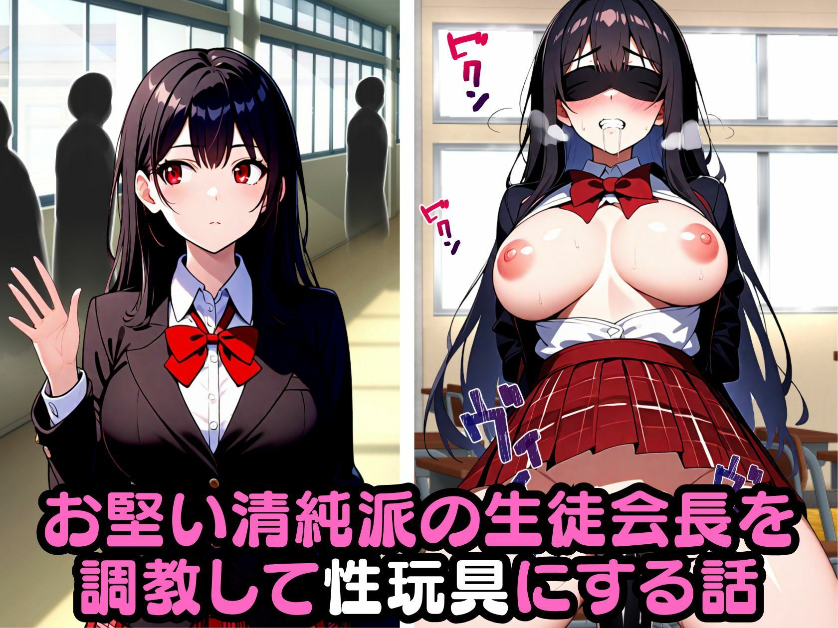 お堅い清純派の生徒会長を調教して性玩具にする話の画像9