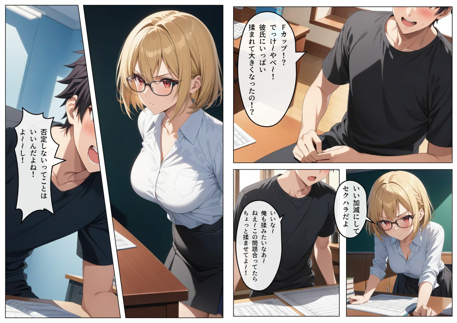 巨乳眼鏡家庭教師 快楽堕ちしたので中出ししてあげたのサンプル画像 6