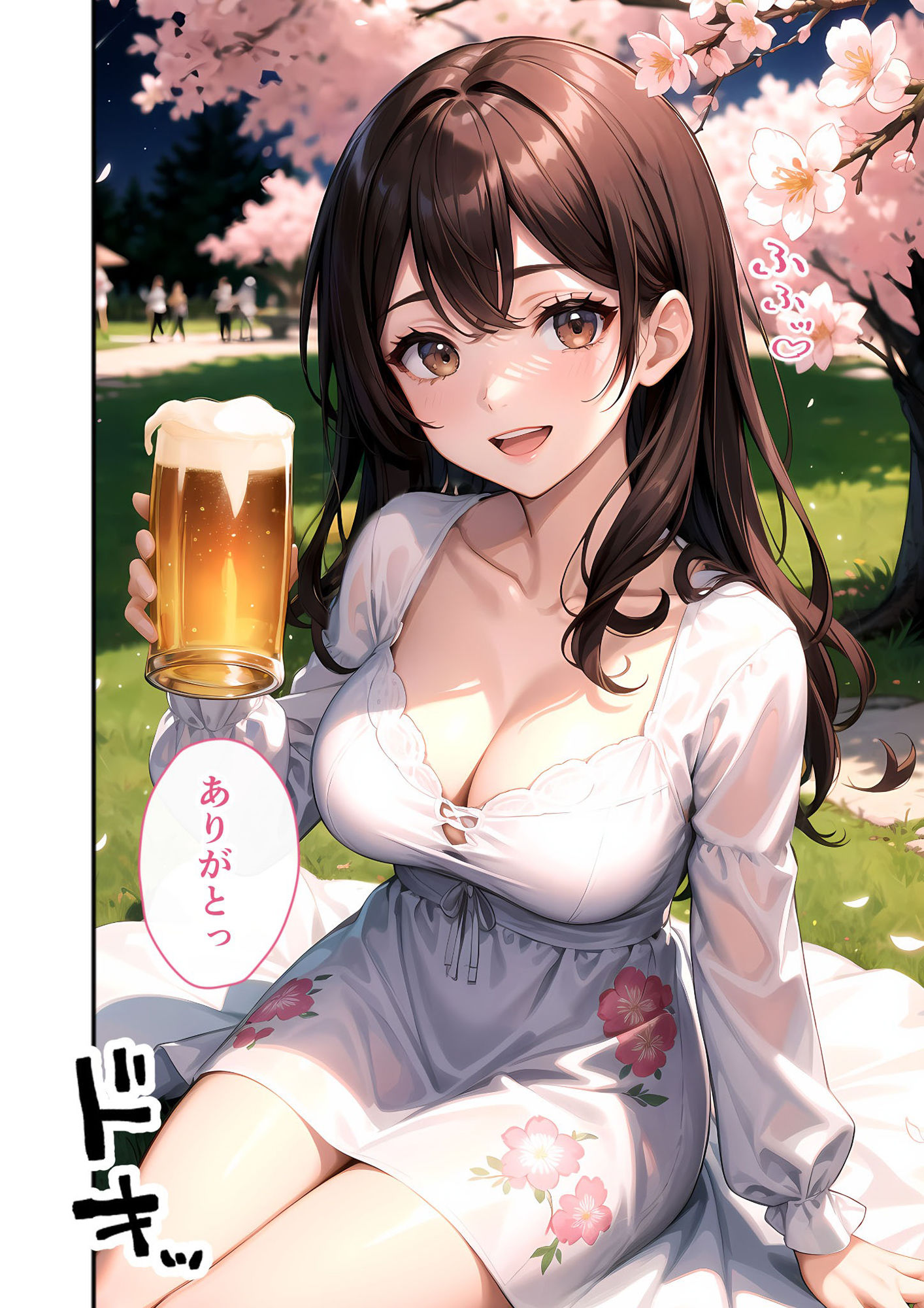 いちゃLOVE純情ベッドルーム 〜夜桜の下、ほろよい同期と想い通じる春風エッチ〜のサンプル画像 6