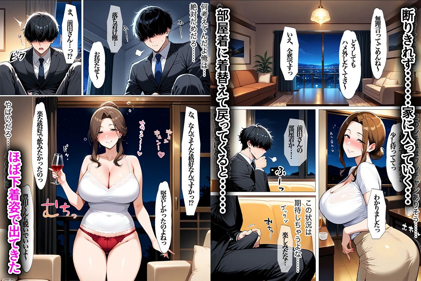 NTR好きの上司の奥さんと上司の家や会社で濃厚本気SEXの画像6