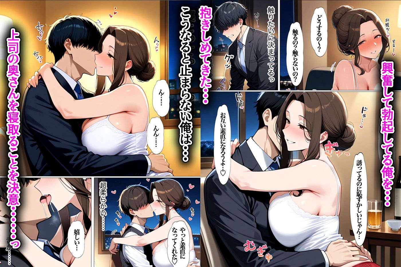 NTR好きの上司の奥さんと上司の家や会社で濃厚本気SEXの画像7