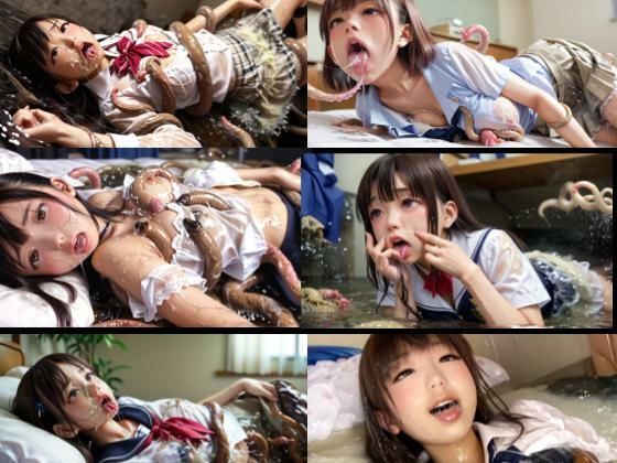 【3DCG】幼馴染の女子校生退魔師がナメクジ妖魔に快楽調教されて寝取られる話 画像8