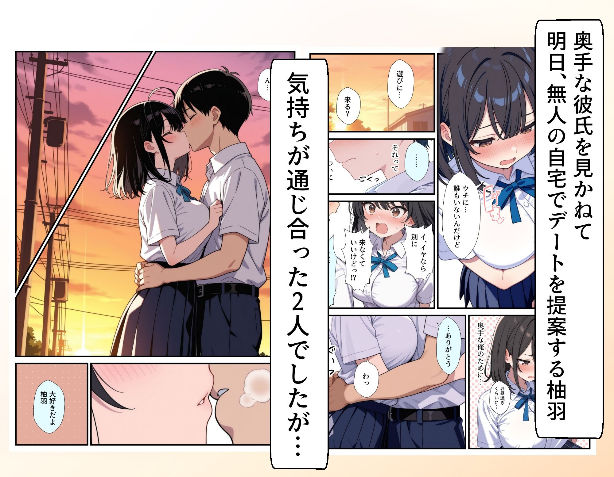 黒髪巨乳の幼馴染が──彼氏との初H直前に見知らぬ男の催●で堕とされる話の画像3
