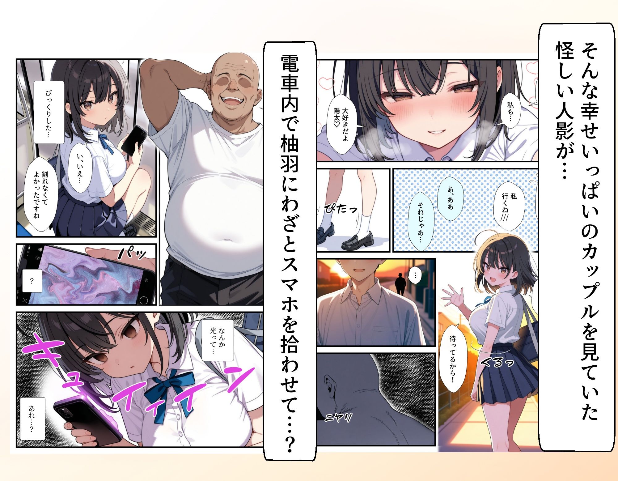 黒髪巨乳の幼馴染が──彼氏との初H直前に見知らぬ男の催●で堕とされる話の画像4