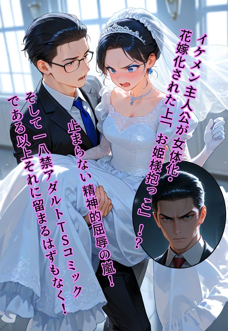 100円画集  バージン・オフィス  〜職場の男たちが、全員ウェディングドレスの処女になった日〜のサンプル画像 6