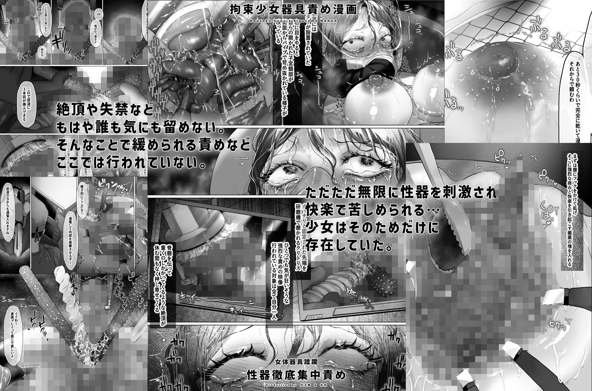 拘束少女器具責め漫画 女体器具蹂躙〜完全拘束少女/クリ肥大化実験/無限ディルド機械姦/性器徹底集中責めなど〜 画像7