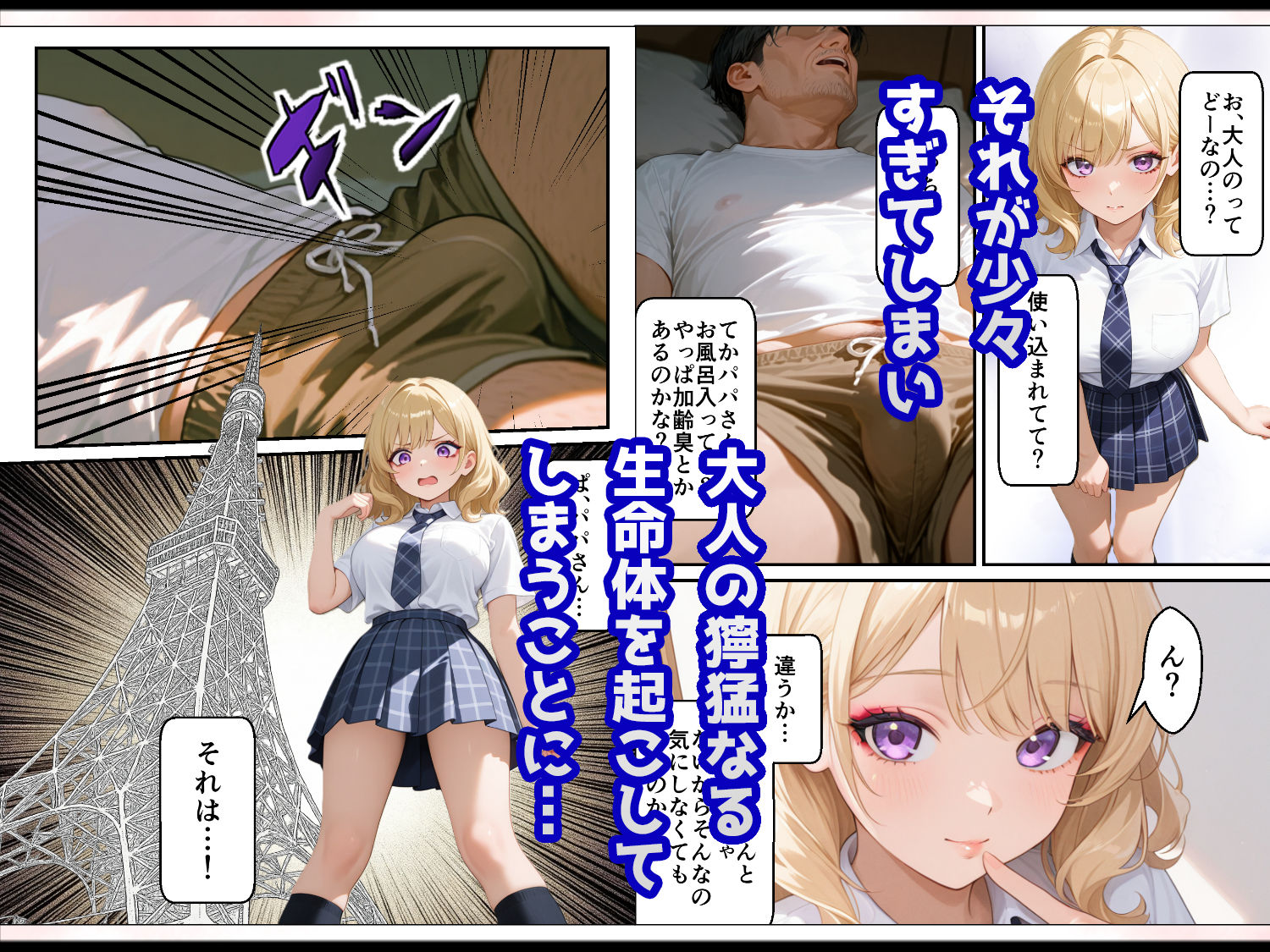 普段はマジメなお父さん、宅飲みで酔って寝ていたらお小遣いをもらいにきた白ギャルな姪っ子にイタズラされてしまうのサンプル画像 6