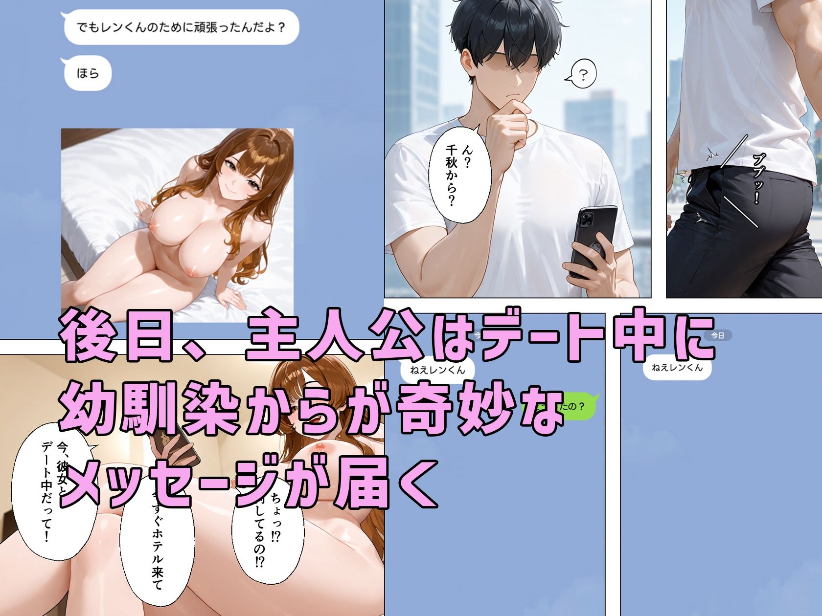 久しぶりに再開した幼馴染が貧乳地味子から派手爆乳に成長してたの画像6