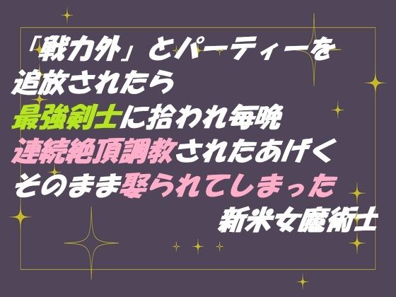 「戦力外」とパーティーを追放されたら 最強剣士に拾われ毎晩連続絶頂調教されたあげく そのまま娶られてしまった新米女魔術士 (dcomic)